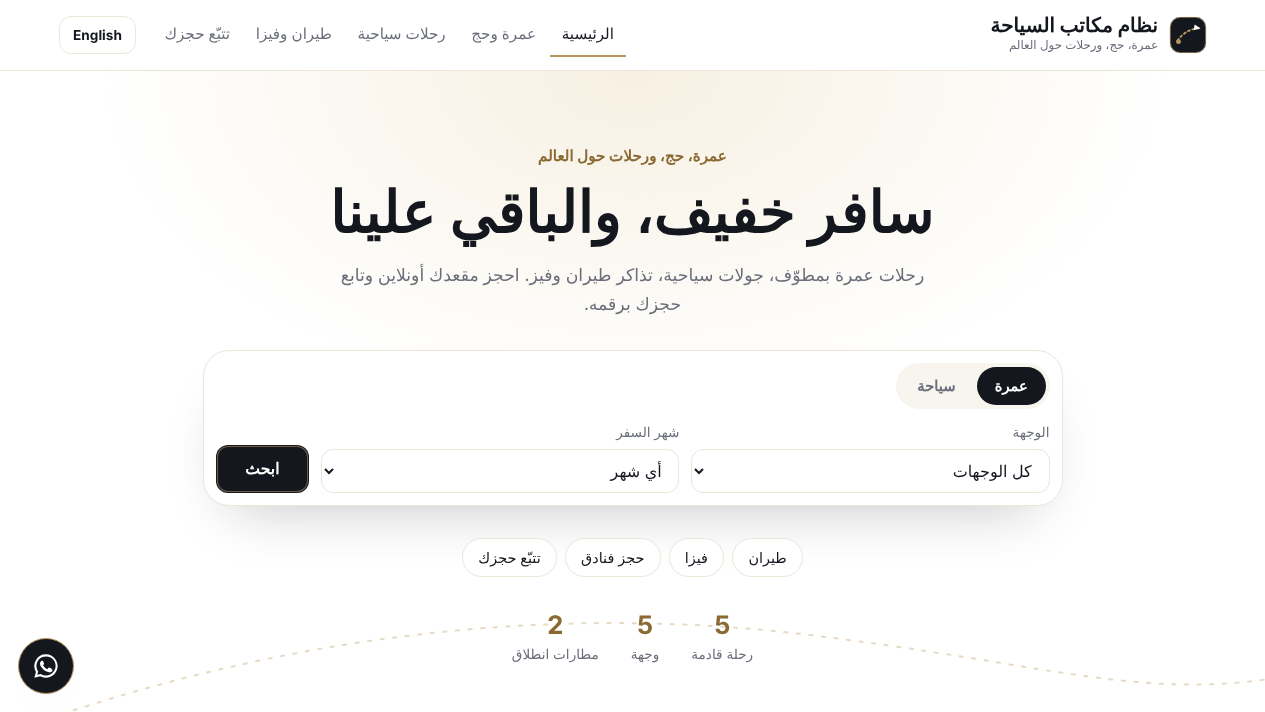 نظام مكاتب السياحة